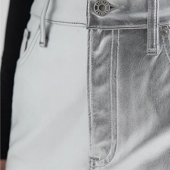 Express High Waisted Metallic Mini Skirt - Picture 5 of 13